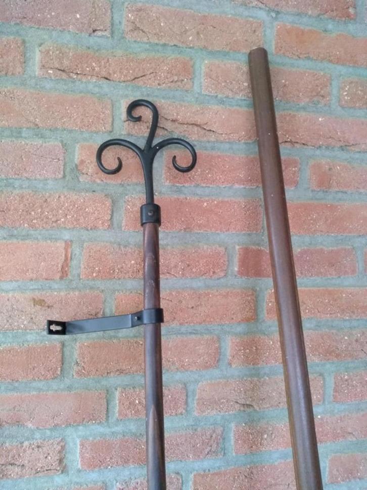 Gordijnroedes hout diverse, Huis en Inrichting, Stoffering | Gordijnen en Lamellen, Gebruikt, Minder dan 100 cm, 200 cm of meer