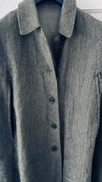 Te koop: lange wollen cape, visgraad, groen, maat M, Ophalen of Verzenden, Zo goed als nieuw, Maat 38/40 (M), Groen