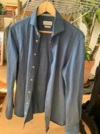 Profuomo Japanese Knitted Slate Blue Shirt in Size 41, Halswijdte 41/42 (L), Verzenden, Blauw, Profuomo