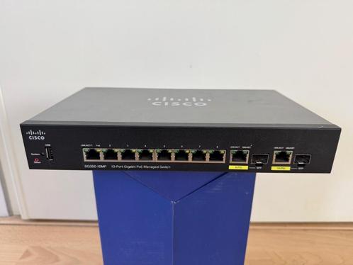 Cisco 10-Port Gigabit POE Managed Switch SG350-10MP, Computers en Software, Netwerk switches, Zo goed als nieuw, Ophalen of Verzenden