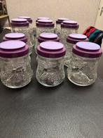 Set van 12 grote en 6 kleine glazen voorraadpotten, Ophalen of Verzenden, Zo goed als nieuw, Glas, Pot, Bus of Blik