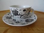 thee kop en schotel Bowls and Dishes zwart/wit nieuw, Nieuw, Ophalen of Verzenden, Overige stijlen, Kop(pen) en/of Schotel(s)