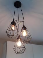 Hanglamp, industriële draadlamp met 3 lichtbronnen., Huis en Inrichting, Lampen | Hanglampen, Ophalen of Verzenden, Zo goed als nieuw