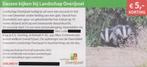 Dassenkijken bij Landschap Overijsel. € 5,- korting p.p., Drie personen of meer, Kortingsbon