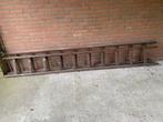 Uitschuifbare houten ladder, Doe-het-zelf en Verbouw, Ladders en Trappen, Ophalen, Gebruikt, Opvouwbaar of Inschuifbaar, 2 tot 4 meter