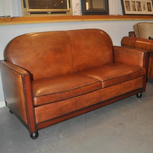 Art Deco schapenleren bank, Antiek en Kunst, Antiek | Meubels | Stoelen en Banken, Ophalen