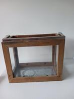 Glas/hout vitrine box display, Huis en Inrichting, Ophalen, Gebruikt