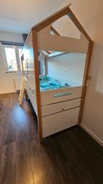 Bopita half hoogslaper huisje, Kinderen en Baby's, Kinderkamer | Stapelbedden en Hoogslapers, Ophalen, Gebruikt, Halfhoogslaper