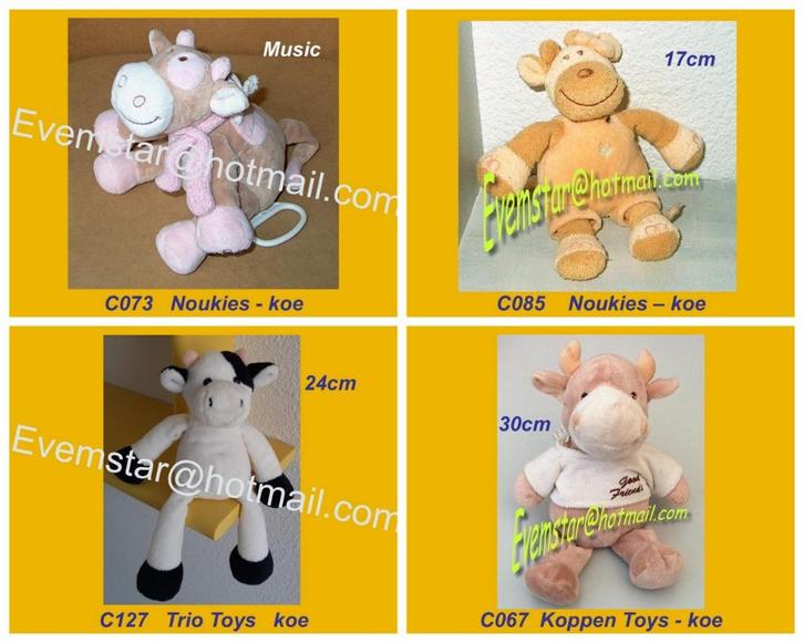 Koe Koetje -  Noukies Trio Toys Koppen Good Friends ea, Kinderen en Baby's, Speelgoed | Knuffels en Pluche, Zo goed als nieuw