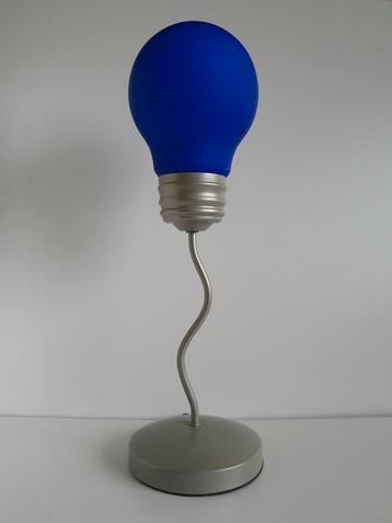 Vintage kobaltblauwe Pop Art "bulb" tafellamp
80er jr.  beschikbaar voor biedingen
