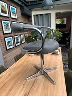Vintage Draaibare Kappersstoel - Bijzetstoel, Huis en Inrichting, Stoelen, Ophalen, Gebruikt, Metaal, Eén