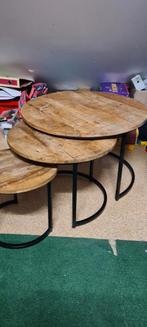 3 salon tafeltjes/salontafel/ tafel, Ophalen, 50 tot 100 cm, Rond, 50 tot 100 cm