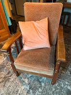 Vintage Jaren 60 Verstelbare Rookstoel, Huis en Inrichting, Stoelen, Ophalen, Gebruikt, Bruin, Eén