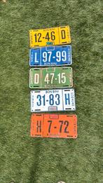 Nummerborden, diverse kleuren, Verzamelen, Overige Verzamelen, Ophalen of Verzenden, Gebruikt