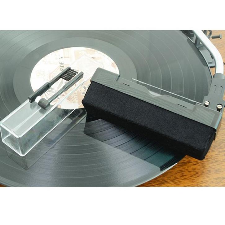 Platenborstel met fluweel: voor het stofvrij maken van LP's!, Audio, Tv en Foto, Platenspelers, Nieuw, Platenspeler-onderdeel