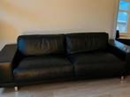 Molinari black leather sofa, Ophalen, Driepersoons, 75 tot 100 cm, Zo goed als nieuw