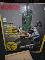 Bosch POF 500 A Bovenfrees – in doos + frezenset, Doe-het-zelf en Verbouw, Ophalen, Gebruikt, Bovenfrees, Bosch