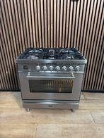 Mooie Rvs 5-pits Boretti Fornuis 80 cm (Gratis bezorgen), Witgoed en Apparatuur, Fornuizen, 5258sh, Ophalen of Verzenden, Zo goed als nieuw