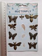 Metalen vlinders en insecten embellishments, Ophalen of Verzenden, Zo goed als nieuw, Scrap