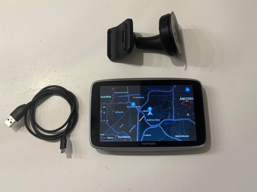 TomTom Go Premium met auto houder en kabel, Auto diversen, Gebruikt, Tom, Tomtom, Ophalen of Verzenden