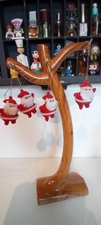 Vintage  flocked kerstman ornamenten, Diversen, Ophalen of Verzenden