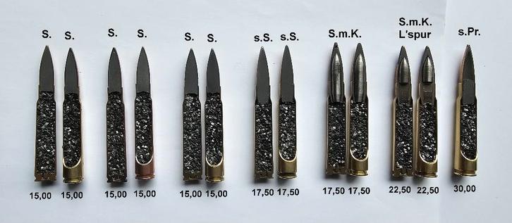 7,92x57mm MAUSER  WW1  DOORSNEDEN, Verzamelen, Militaria | Tweede Wereldoorlog