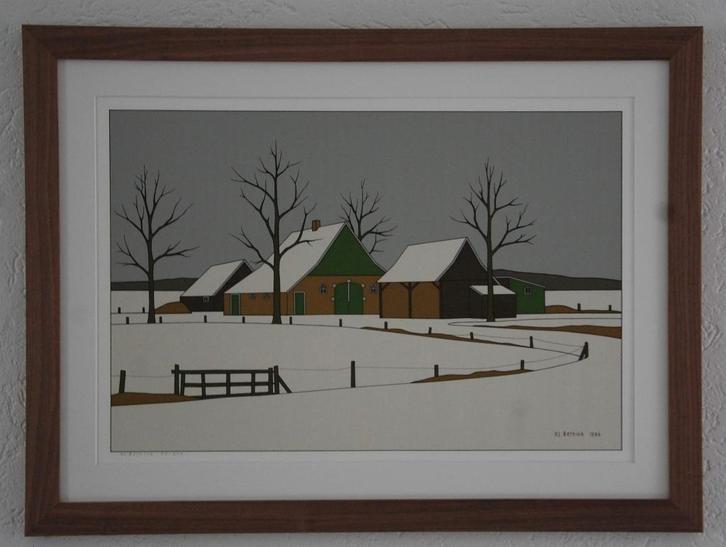 Zeefdruk Klaas Bernink 155/200, Antiek en Kunst, Kunst | Litho's en Zeefdrukken, Ophalen