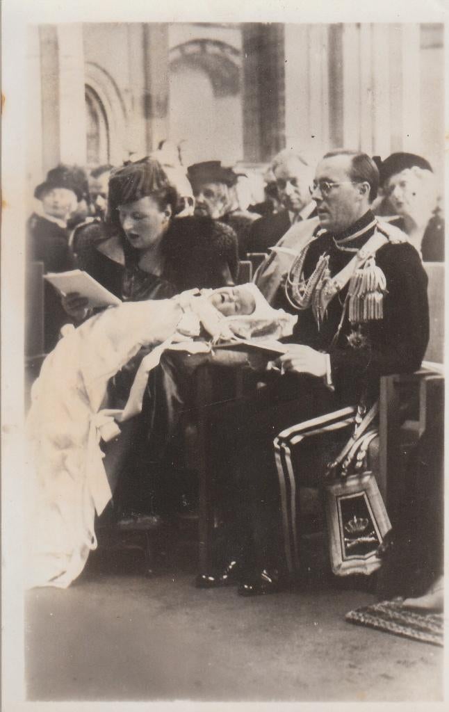 J025 oude ansichtkaart doop prinses marijke doopkerk utrecht, Ophalen of Verzenden, 1920 tot 1940, Ongelopen, Cultuur en Media