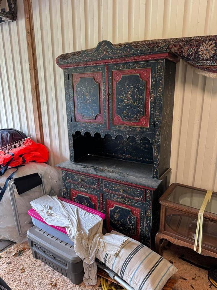 Antieke Hindeloopen Kast, Antiek en Kunst, Antiek | Meubels | Kasten, Ophalen of Verzenden