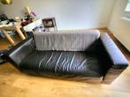 2,5 zits bank, pull-up leer donkerbruin, Huis en Inrichting, Gebruikt, Tweepersoons, Ophalen of Verzenden, Leer