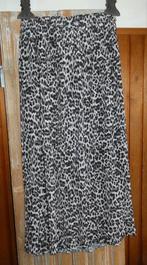 Tijgerprint rok - Maat M/L, Maat 38/40 (M), Zwart, Ophalen of Verzenden, Onder de knie