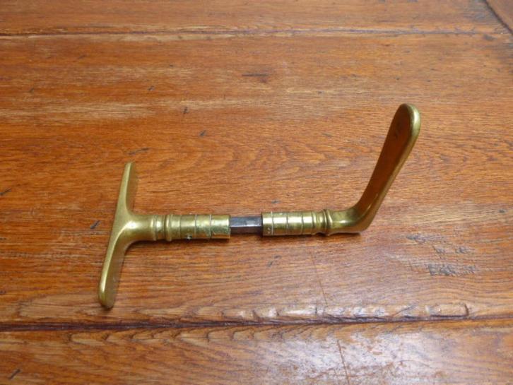 Antieke messing deurklink en –kruk, Antiek en Kunst, Antiek | Woonaccessoires, Ophalen of Verzenden