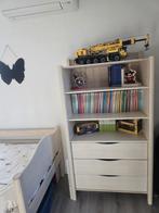 Witte houten boekenkast met lades, Huis en Inrichting, 100 tot 150 cm, Zo goed als nieuw, Met lade(s), Modern