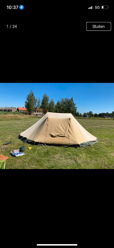 mooie tent. Twee compartimenten merk: bever mentora, Caravans en Kamperen, Tenten, Ophalen, Gebruikt, Tot en met 4