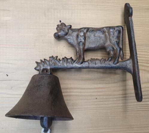 Landelijke gietijzeren bellen deurbel bel Hond Kat Haan Koe, Tuin en Terras, Tuinwanddecoratie, Nieuw, Verzenden