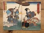 Twee Japanse houtblok prent boekjes (vormen één afbeelding), Verzenden
