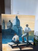 Schilderij: Venetië, 90x100 cm, Antiek en Kunst, Ophalen