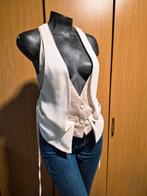 Queen Mom zijde/wollen gilet - Maat S, Queen Mom, Beige, Ophalen of Verzenden, Zo goed als nieuw