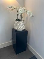 Zuil pilaar met bloempot vaas en kunst orchideeën bloem, Ophalen, Zo goed als nieuw, Binnen