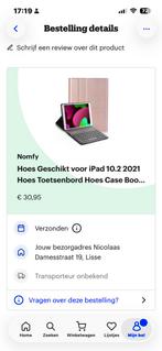 Ipad hoes met toetsenbord, Computers en Software, Tablet-hoezen, Ophalen of Verzenden, Zo goed als nieuw, 10 inch, Bescherming voor- en achterkant