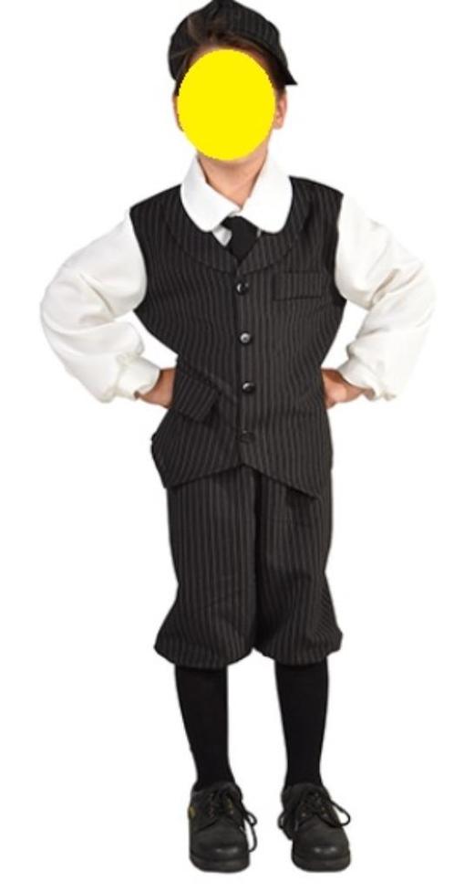 Leuk zwart/wit PEAKY BLINDERS/20's/BOEREN JONGEN pak, Kinderen en Baby's, Carnavalskleding en Verkleedspullen, Nieuw, Jongen, 134 t/m 140