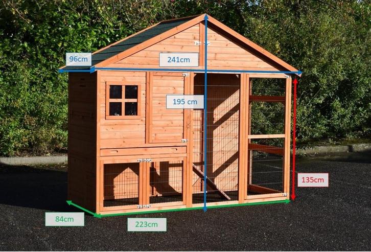 Te koop aangeboden een goed gebeitst konijnenhok met ren!!!, Dieren en Toebehoren, Overige Dieren-accessoires, Gebruikt, Ophalen