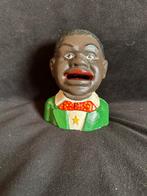 Spaarpot  Jongen met groen jasje., Verzamelen, Spaarpotten, Ophalen of Verzenden, Zo goed als nieuw, Metaal of Blik, Overige thema's