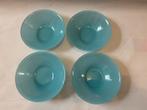 Retro Set van 4 gekleurde glazen Arc France bakjes schaaltje, Ophalen, Glas of Glazen, Gebruikt, Glas