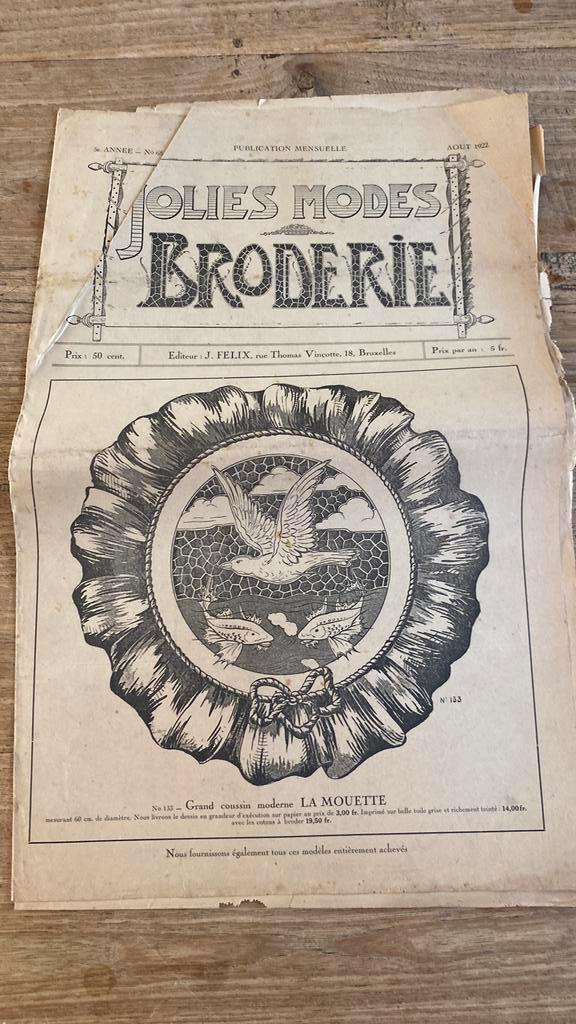 Jolies modes broderie 1922, Boeken, Tijdschriften en Kranten, Zo goed als nieuw, Muziek, Film of Tv, Ophalen of Verzenden