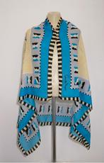 Vintage designer sjaal met dessin van Coco de Meyere, Verzenden, Gedragen, Sjaal