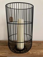 Kandelaar (40 cm) zwart metaal., Huis en Inrichting, Woonaccessoires | Kandelaars en Kaarsen, 25 tot 50 cm, Zwart, Ophalen of Verzenden
