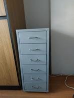 Ikea ladekastje Helmel - grijs - metaal., Ophalen, Minder dan 50 cm, Gebruikt, 5 laden of meer