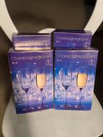 8 champagneglazen, Glas of Glazen, Nieuw, Ophalen of Verzenden, Glas