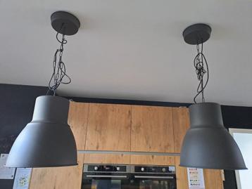 2 stuks HEKTAR Hanglamp Ikea, donkergrijs, 38 cm beschikbaar voor biedingen